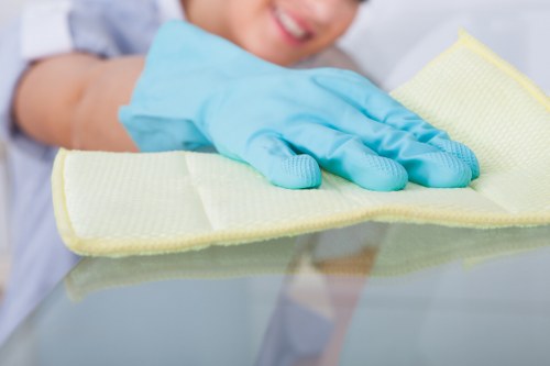 Professional office cleaning of desks and shared workspace in Hampstead