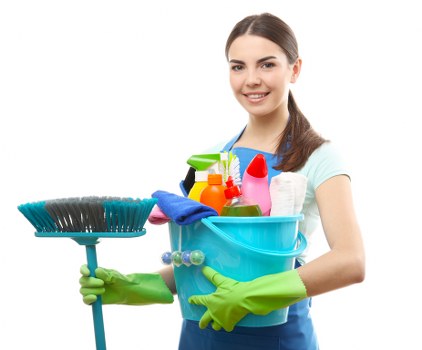 Professional cleaners finishing a post-build clean in a Hampstead flat