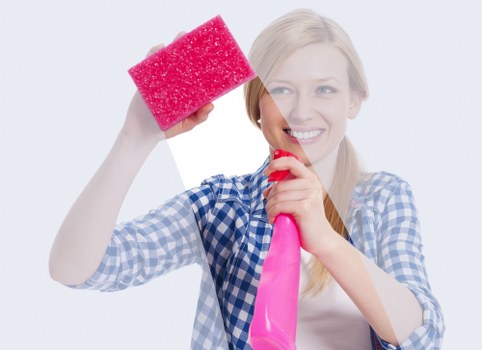 Deep cleaning a fabric sofa with specialist equipment in Hampstead