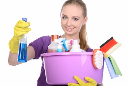 Professional deep cleaning team in Hampstead following safety procedures