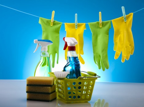 Local cleaners working in a Hampstead property with careful attention to detail